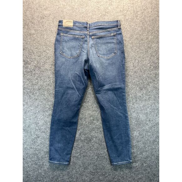 Everlane Jeans Womens Size 32 Mid Rise Skinny Medium Blue Stretch Denim - Picture 10 of 13